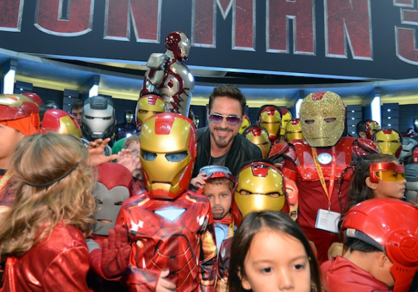 Robert Downey Jr. at the Iron Man 3 Kids Costume Event (Marvel Booth)