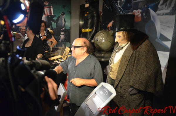 Danny Devito Talking to Press at the Warner Bros. VIP Studio Tour of The Batman Exhibit