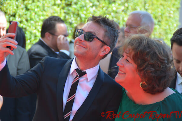 Chris Hardwick & Margo Martindale at the 66th Creative Arts Emmy(R) Awards Red Carpet #Emmys #CreativeArtsEmmys