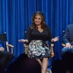 (L-R): Cristela executive producer Becky Clements, co-creator & co-executive producer Cristela Alonzo ("Cristela"), and co-creator & executive producer Kevin Hench at the 2014 PALEYFEST Fall TV Previews honoring ABC’s black-ish and Cristela at The Paley Center for Media in Beverly Hills on September 11, 2014.