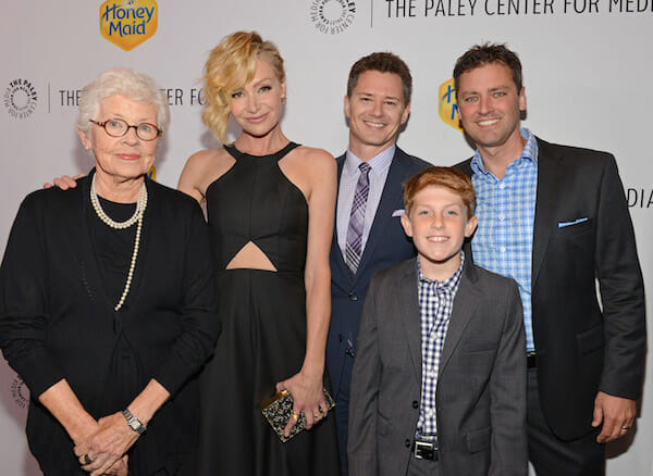 Betty DeGeneres and Portia de Rossi with the Lyon-Hartley family - Jason Lyon, Noah Lyon-Hartley, and Tim Hartley - at The Paley Center for Media’s 2014 LA Benefit Gala celebrating LGBT equality in media, presented by Honey Maid on Wednesday, November 12 at the Skirball Center.