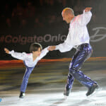 Kurt Browning and son Dillon at Musselman’s Apple Sauce Family Skating Tribute
