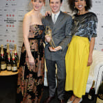 (L to R) Anne-Marie Duff, Andrew Scott, winner of the Best Supporting Actor award for "Pride", and Sophie Okonedo pose at The Moet British Independent Film Awards 2014 at Old Billingsgate Market on December 7, 2014 in London, England. (Photo by David M. Benett/Getty Images for The Moet British Independent Film Awards) Anne-Marie Duff; Andrew Scott; Sophie Okonedo