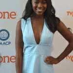 Aja Naomi King at the 46th NAACP Image Awards Nominee Press Conference #naacpimageaward
