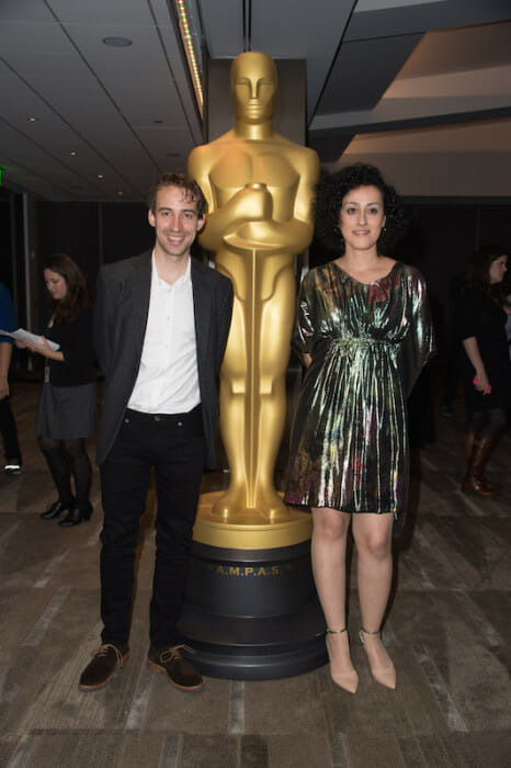 From left: Stefan Eichenberger and Talkhon Hamzavi, co-directors of the Oscar® nominated live action short film "Parvaneh" prior to the Academy of Motion Picture Arts and Sciences' “Oscar Celebrates: Shorts” event