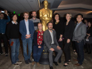 From left: Directors of the Oscar® nominated animated short film category Dice Tsutsumi, "The Dam Keeper", Christopher Hees, "The Bigger Picture", Joris Oprins, "A Single Life", Daisy Jacobs, "The Bigger Picture", Patrick Osborne, "Feast", Kristina Reed, "Feast", Torill Kove, "Me and My Moulton and Robert Kondo, "The Dam Keeper" prior to the Academy of Motion Picture Arts and Sciences' “Oscar Celebrates: Shorts” event