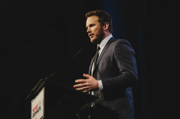 Chris Pratt from the AARP The Magazine's Movies for Grownups Awards Gala at the Beverly Wilshire Hotel