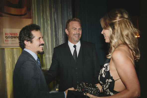 Host, John Leguizamo, and Honoree, Kevin Costner from the AARP The Magazine's Movies for Grownups Awards Gala at the Beverly Wilshire Hotel