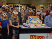 Cast & Crew of Melissa & Joey on set with Melissa & Joey for their 100th Episode #ABCFamily #MelissaandJoey #Interviews
