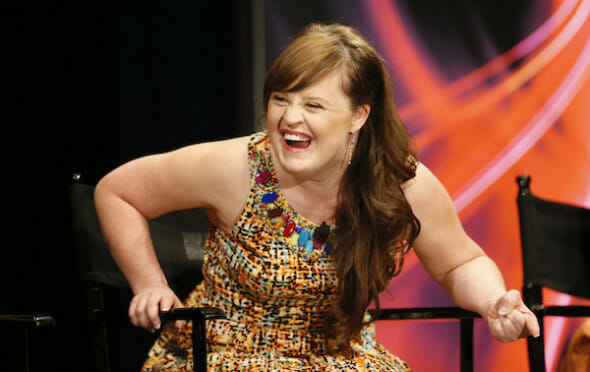 Jamie Brewer takes part in a provocative conversation during the Television Academy’s member event, “An Evening with the Women of American Horror Story,”