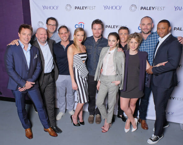 Cast and Creatives of Arrow attend PALEYFEST LA 2015 honoring Arrow and The Flash, presented by The Paley Center for Media, at the Dolby Theatre on March 14, 2015 in Hollywood, California. © Michael Bulbenko for Paley Center for Media