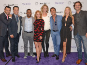 (L-R): Tony Dovolani, moderator George Pennacchio, KABC Entertainment Reporter, Alfonso Ribeiro, Candace Cameron Bure, Erin Andrews, Bruno Tonioli, Kym Johnson, and Executive Producer Rob Wade attend PaleyLive: An Evening with Dancing With The Stars on Thursday, May 14 at the Paley Center