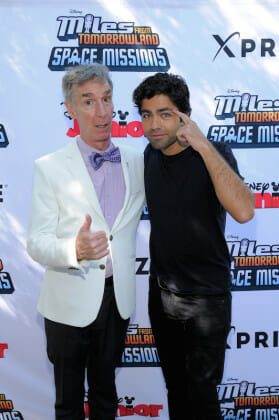 Voice actors Adrian Grenier and Bill Nye at "Miles from Tomorrowland: Space Missions" at New York Hall of Science