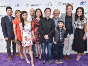 (L-R): Moderator Phil Yu with Tisha Campbell- Martin, Krista Marie Yu, Jonathan Slavin, Suzy Nakamura, Ken Jeong, Dave Foley, Albert Tsai, EP/Showrunner Mike Sikowitz and Kate Simses at the Paley Center for Media’s PaleyFest Fall TV Previews celebrating the ABC series Dr. Ken at the Paley Center’s Los Angeles location on September 12, 2015. © Rob Latour for Paley Center for Media