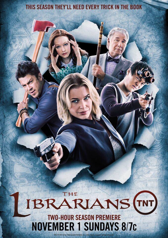 The Librarians Season 2 Premiere on TNT November 1st, starring Christian Kane, Lindy Booth, Rebecca A. Romijn, John Larroquette and John Kim