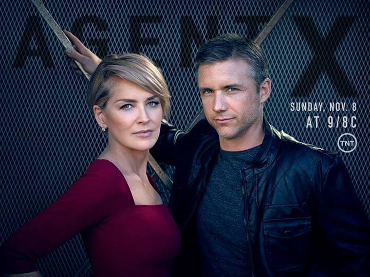 Sharon Stone and Jeff Hephner in Agent X on TNT
