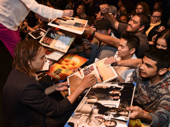 Frank Dillane with fans at PaleyFest LA 2016 honoring Fear the Walking Dead, presented by The Paley Center for Media, at the Dolby Theatre on March 19, 2016 in Hollywood, California. © Rob Latour for the Paley Center