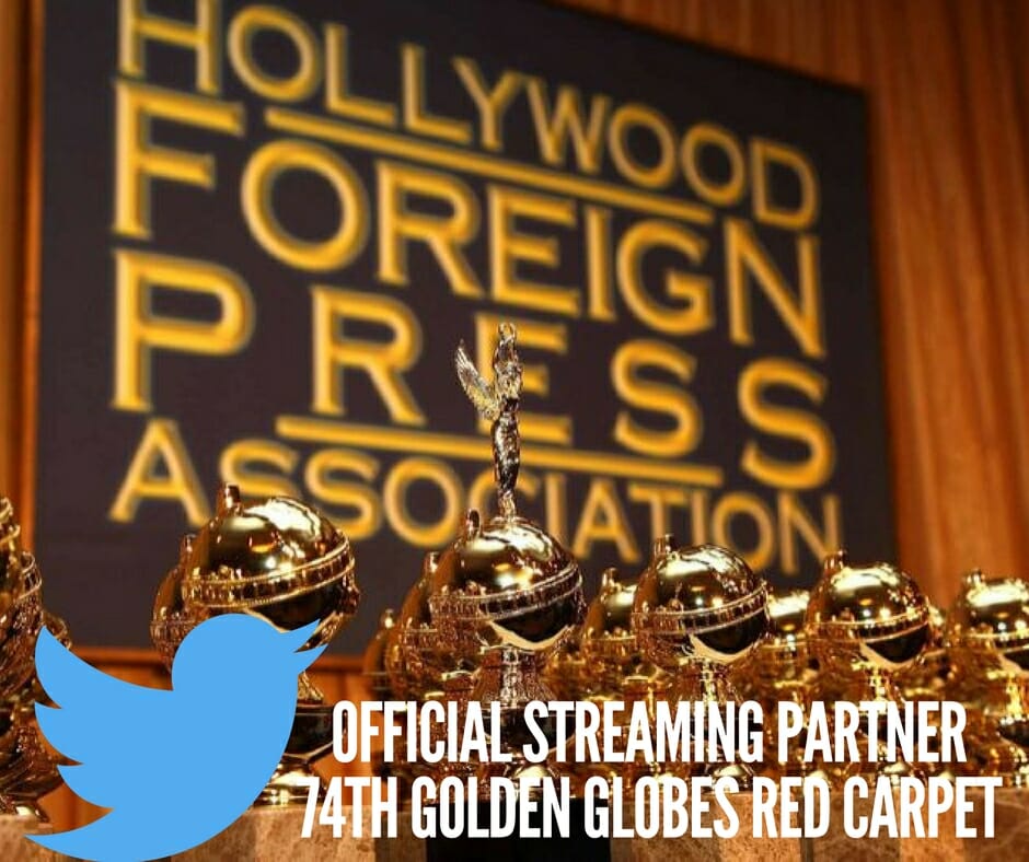 Twitter is the OFFICIAL STREAMING PARTNER 74TH GOLDEN GLOBES RED CARPET