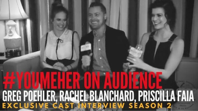 interview with Greg Poehler, Rachel Blanchard, Priscilla Faia, the cast of AUDIENCE's first polyromantic comedy for Season 2