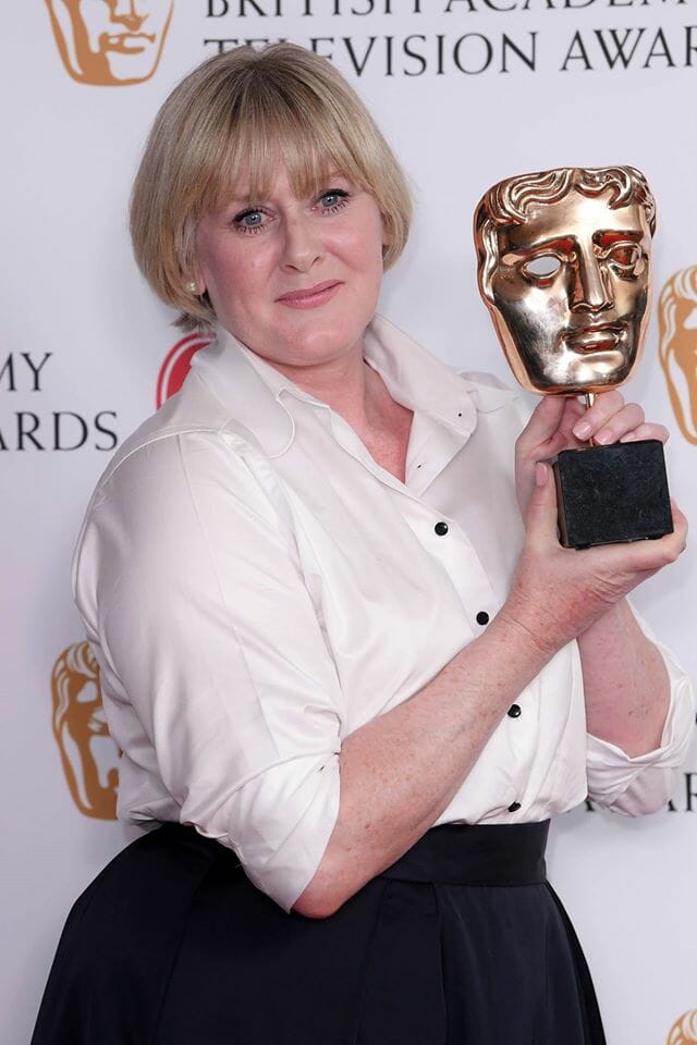 Sarah Lancashire was awarded Leading Actress for her role in Happy Valley #BAFTATV