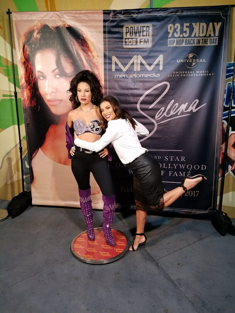 Madame Tussauds Hollywood's Selena Wax Figure Makes Special Appearance at the Walk of Fame Reception Celebrating Her Legacy