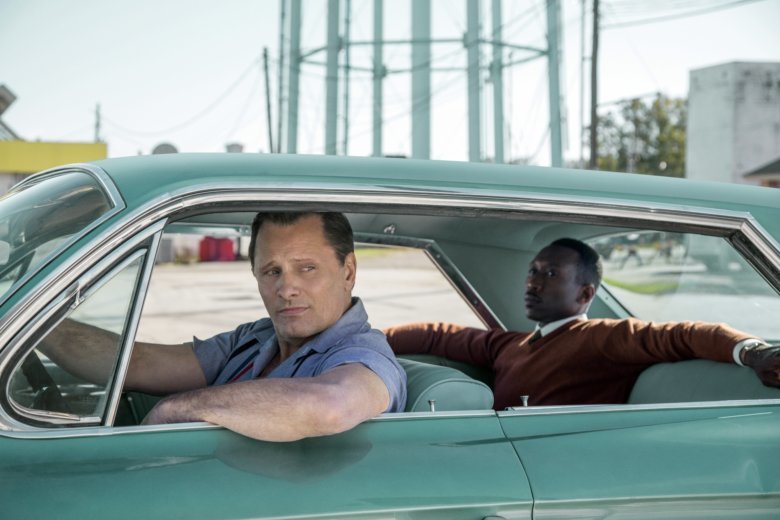 image released by Universal Pictures shows Viggo Mortensen, left, and Mahershala Ali in a scene from Green Book