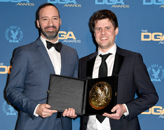 Outstanding Directorial Achievement in Children’s Programs winner Jack Jameson (Sesame Street, “When You Wish Upon a Pickle- A Sesame Street Special”) with presenter Tony Hale