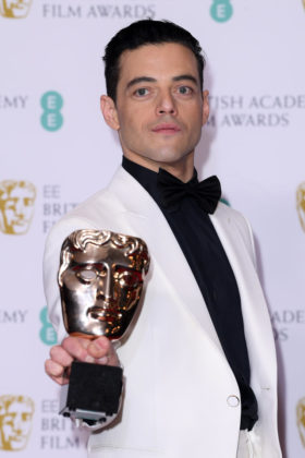 Photo by David Fisher:BAFTA:REX:Shutterstock (10082409gr)Rami Malek - Leading Actor - 'Bohemian Rhapsody'72nd British Academy Film Awards, Press Room, Royal Albert Hall, London, UK - 10 Feb 2019
