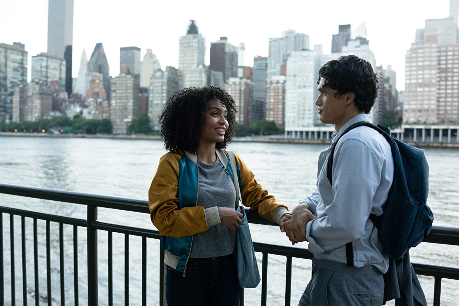 Yara Shahidi and Charles Melton in The Sun Is Also a Star (2019)