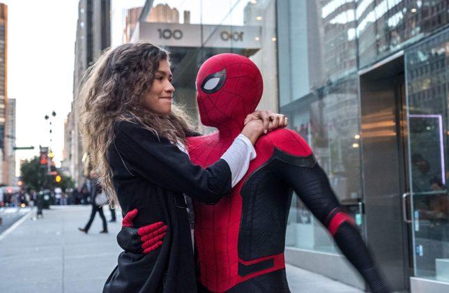 Zendaya and Tom Holland in Spider-Man- Far from Home