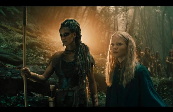 Nóra Trokán and Freya Allan in The Witcher