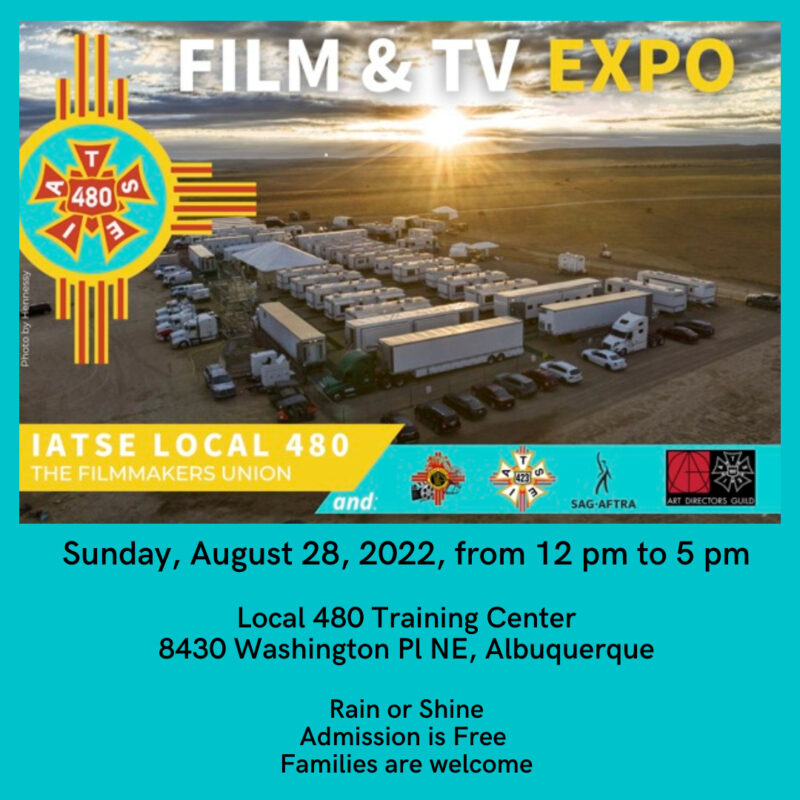 Sunday, August 28, 2022, from 12 pm to 5 pm Local 480 Training Center 8430 Washington Pl NE, Albuquerque Rain or Shine Admission is Free Families are welcome