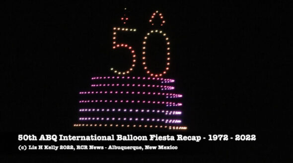 Drone Light Show at the 50th Albuquerque International Balloon Feista Opening Ceremony on October 1, 2022