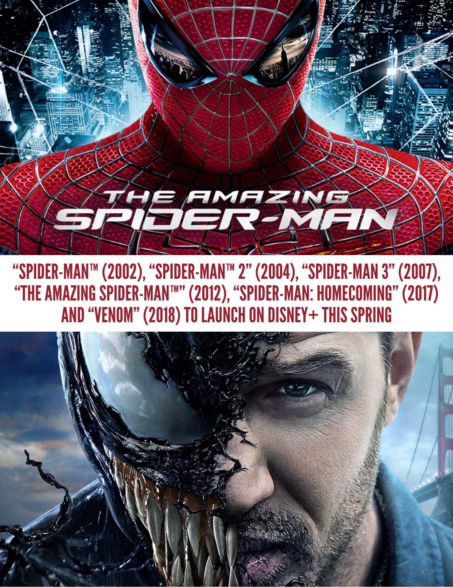 Get your Spider-Man and Venom fix on Disney+ with Six Movies on the  streamer #DisneyPlus #Trailer #SpiderMan #Venom | RCR News Media