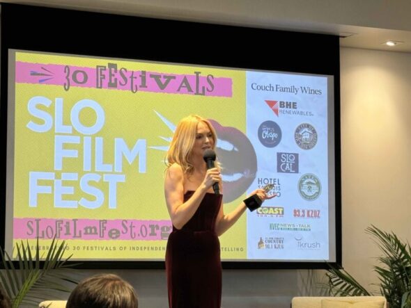 Actor, Writer, Director and Producer Heather Graham (Chosen Family) honored with the King Vidor Award at the 2024 SLO Film Festival.